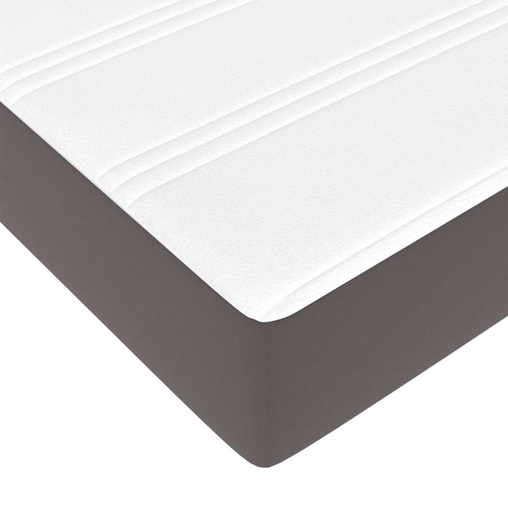 Cadre de lit gris en PVC pour la chambre, 200 × 200 cm - 9