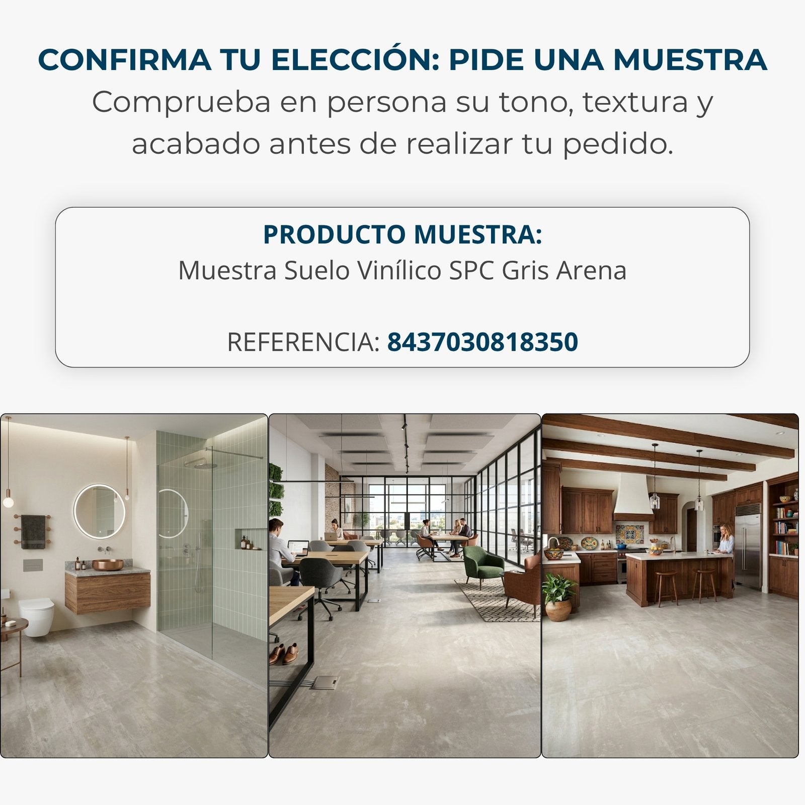 Suelo vinílico SPC clic Extrem 6mm efecto piedra Gris Arena ISOVEX (1,84 m²) - 8
