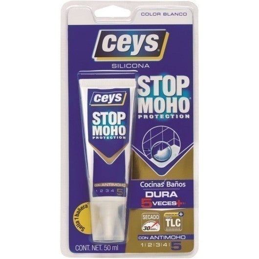 CEYS Mastic Anti-moisissure Longue Durée Blanc 50 ml 505583 - 4