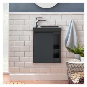 Meuble lave-mains HAMPTON Noir