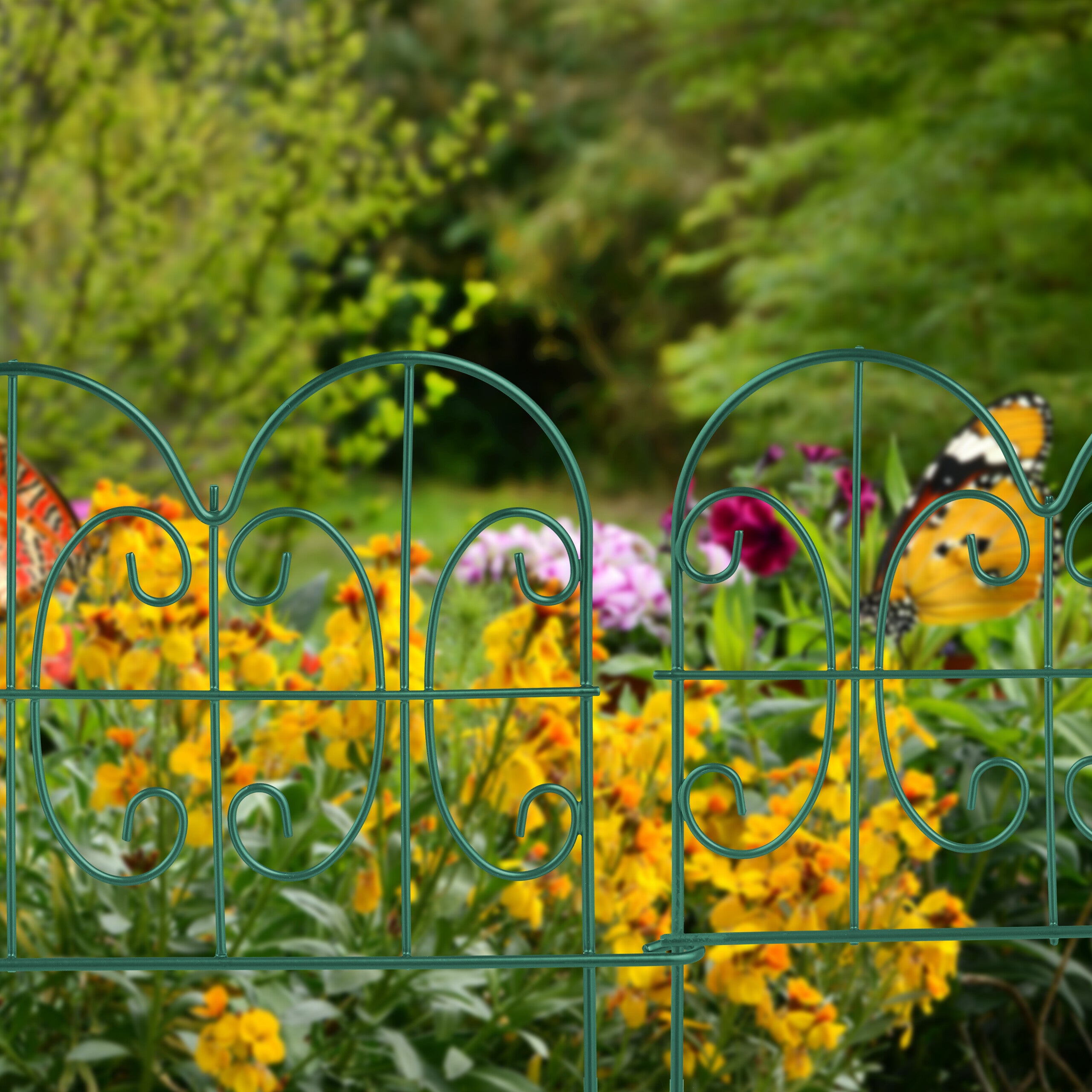 Recinzione Aiuole Relaxdays 4 Pannelli - Acciaio Verde 60x62.5 Cm - Foto 6