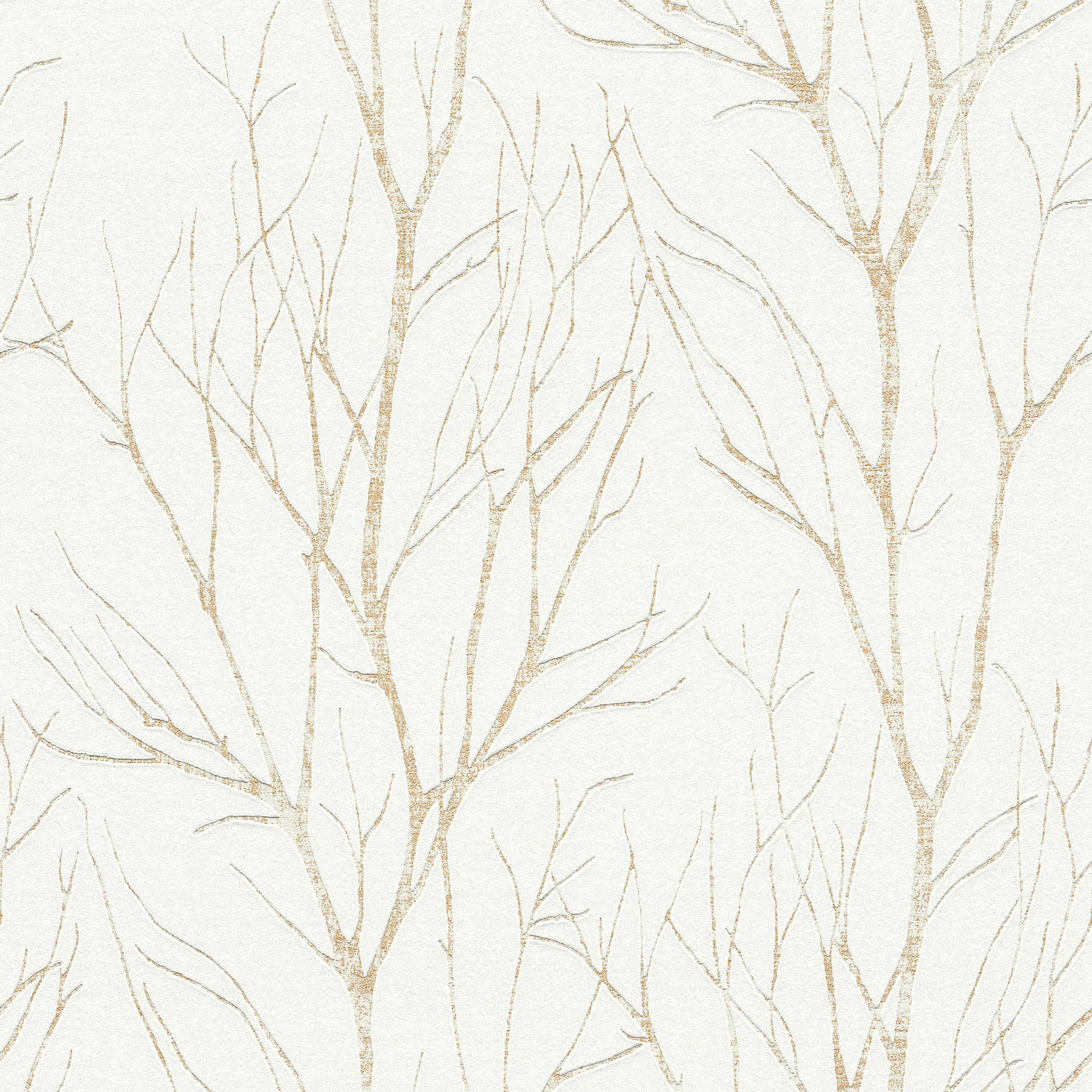 Papel de Parede Aurora Forest and Leaves M1-No.325 Bege Dourado Floresta - 3