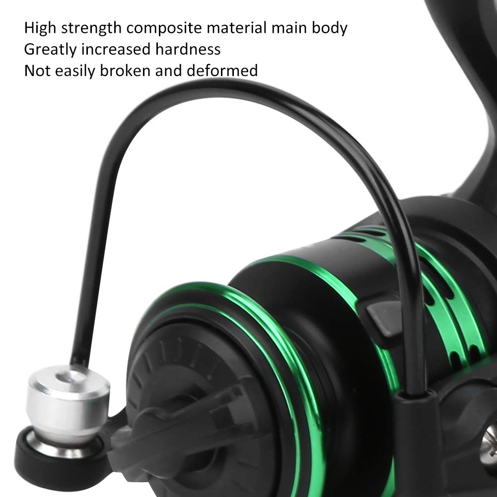 Mulinello da pesca a doppia bobina Ruota da tiro lunga con bilanciere ad alta resistenza in metallo (HK1000) - 9