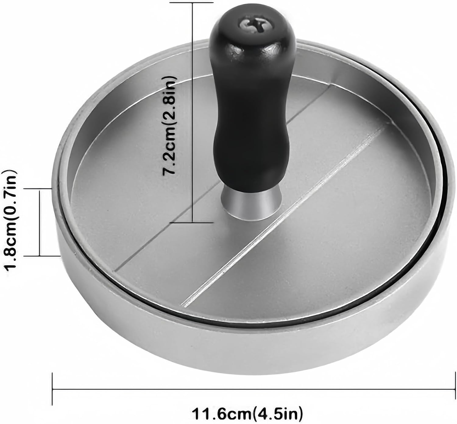 Pressa per Hamburger con 500 Fogli Carta Patty Alluminio 10 cm 50995