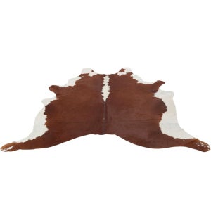 Peau de vache marron et blanc S unique et magnifique