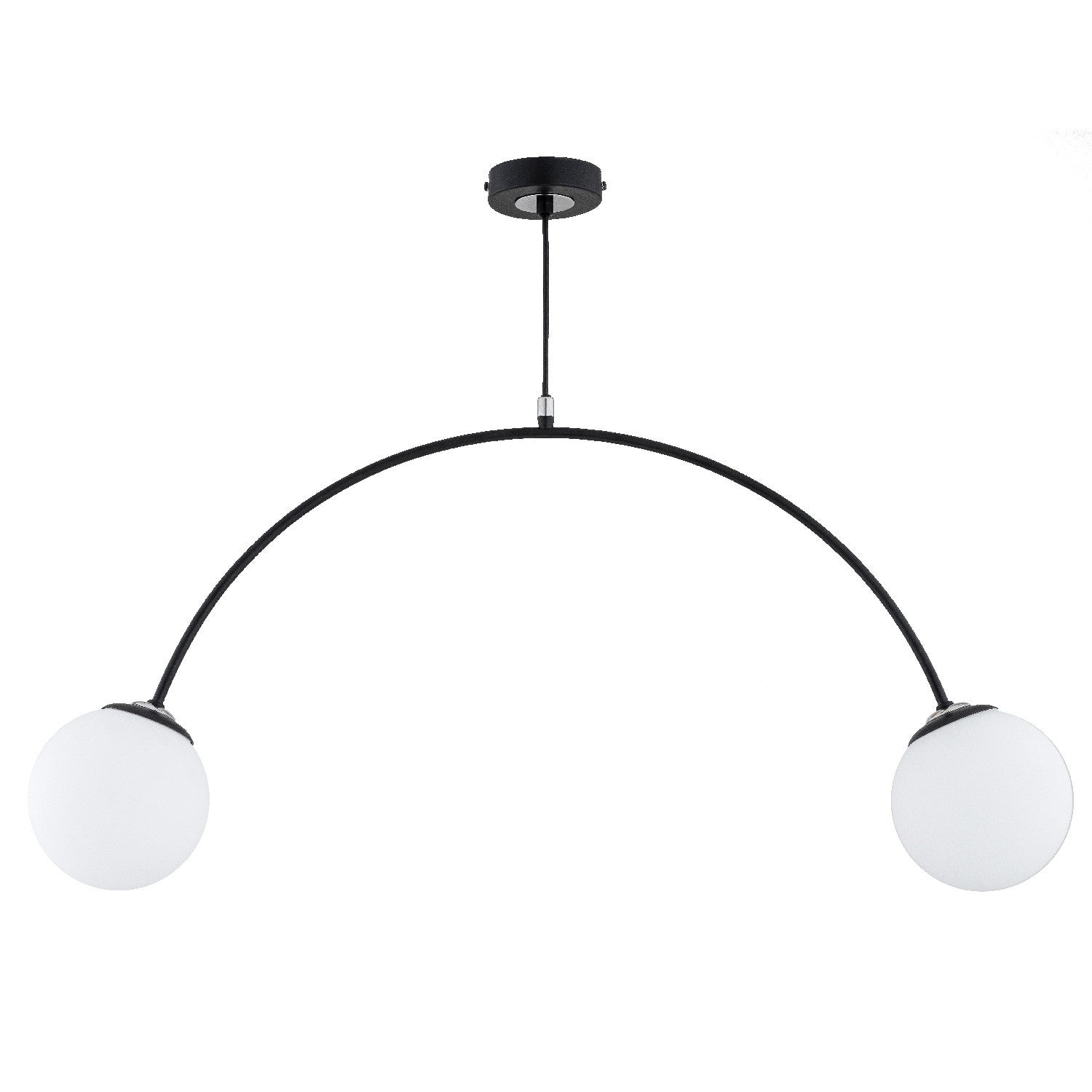 Lampa wisząca Bend czarno-biała 2xE14x10W minimalistyczna wym: 60 x 15 x 85 cm metal Alfa