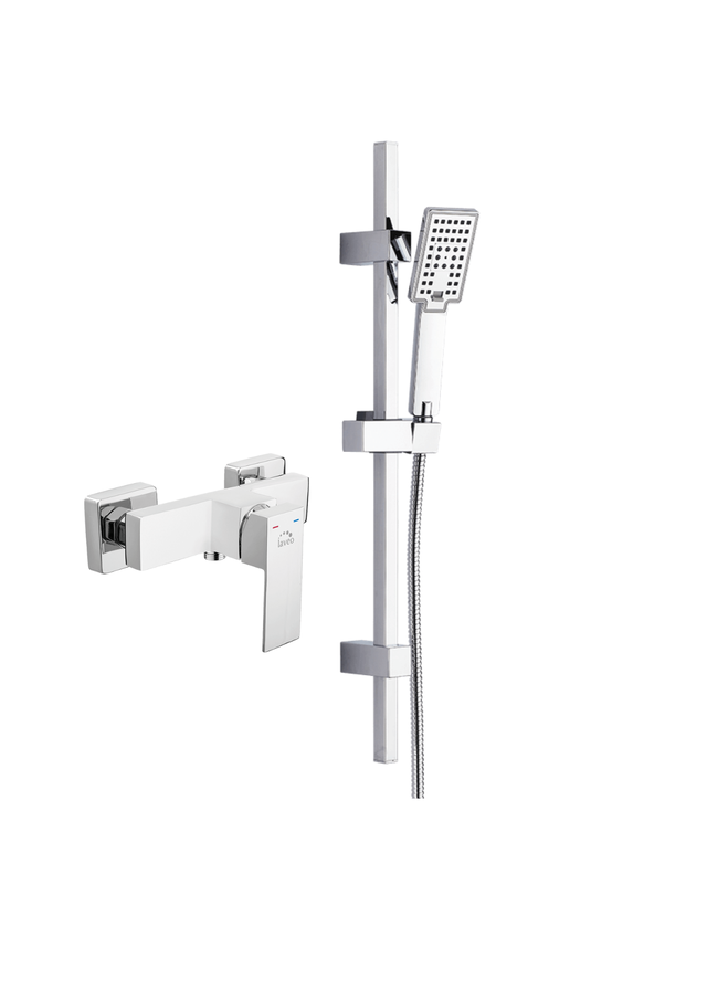 Ensemble de douche avec mitigeur Kvadrato , Couleur: Chrome