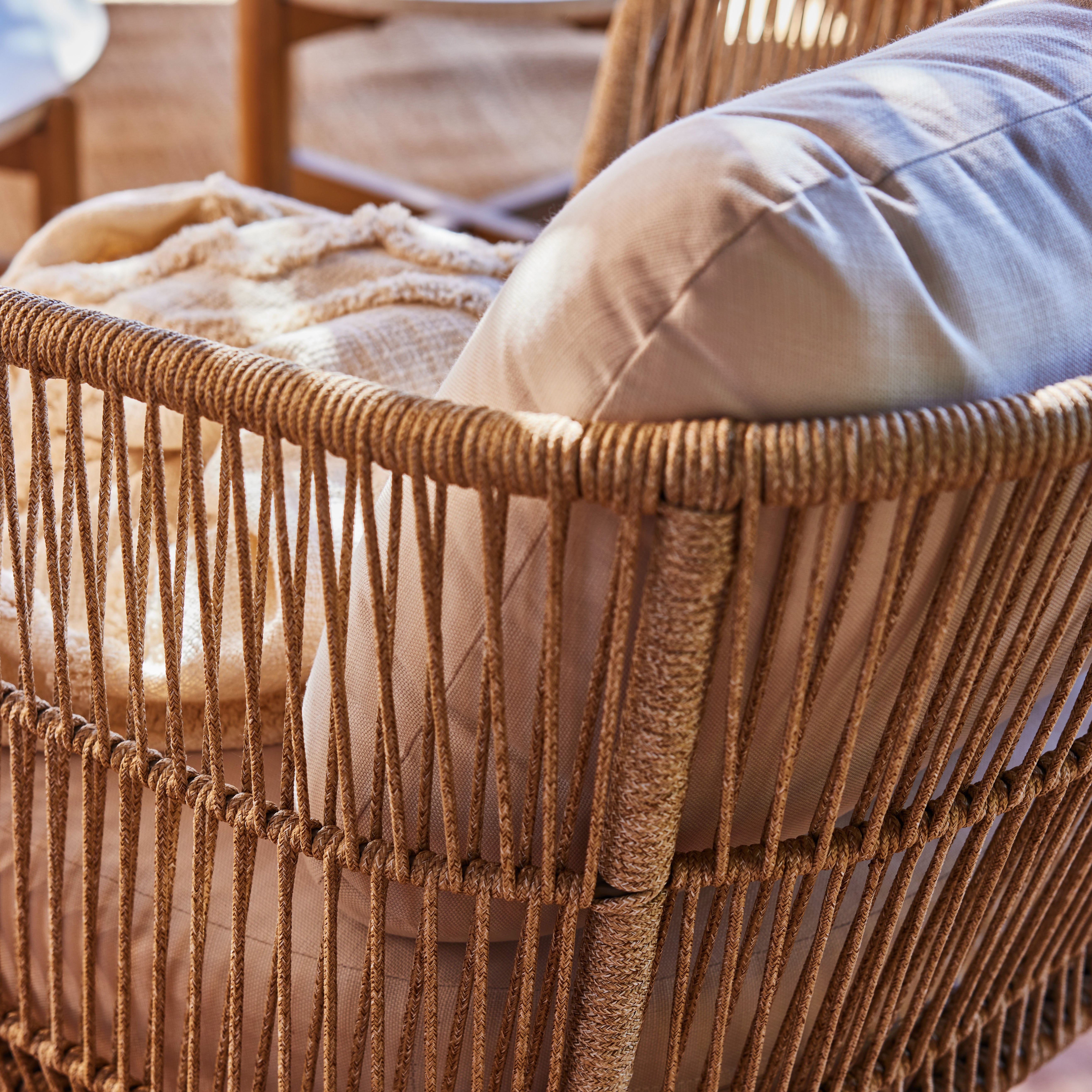 Canapé 2 places bois et corde - Provenza - 7