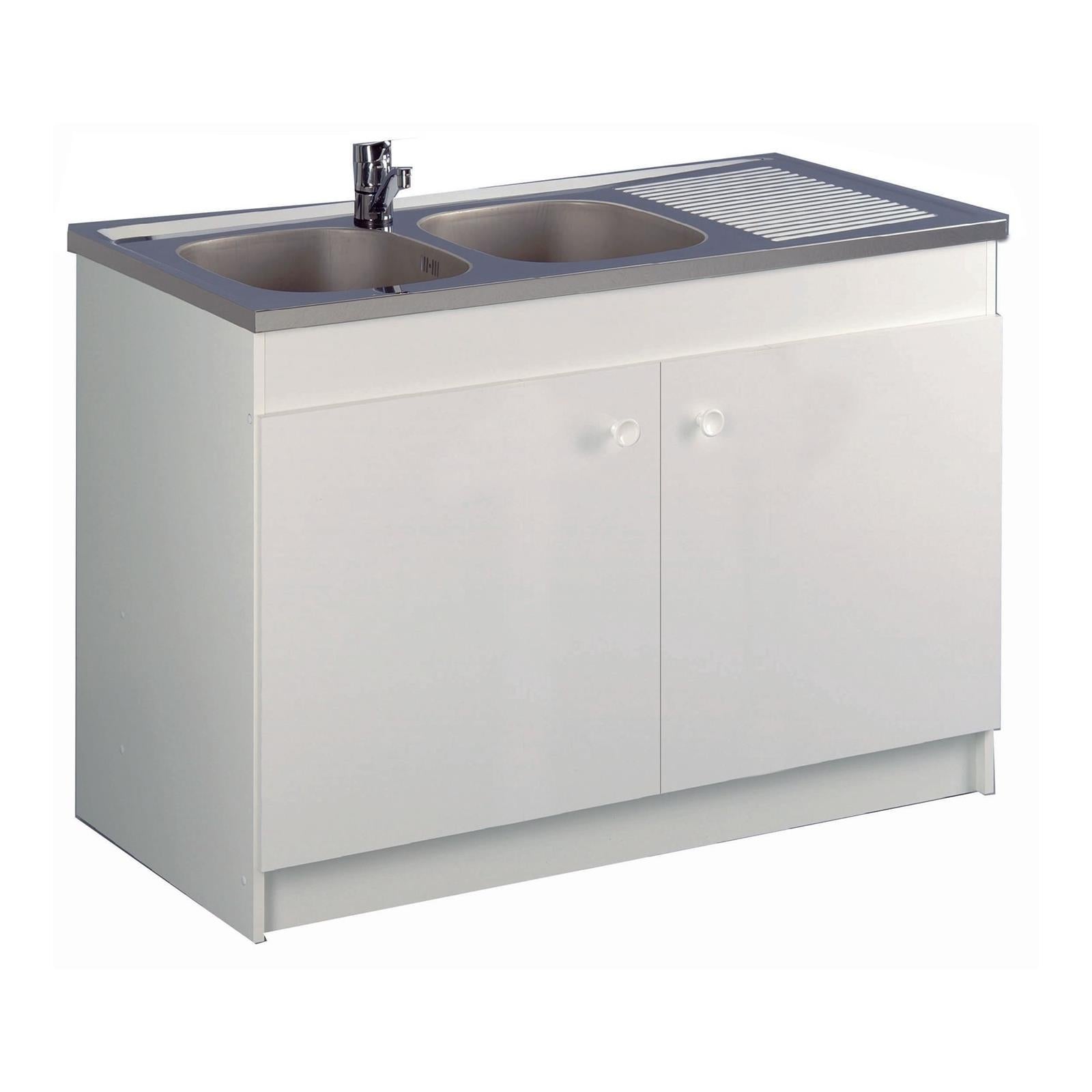 Meuble sous évier LIBERTY en 2 ou 3 portes - Dimensions : 100 x 60 en 2 portes - 4