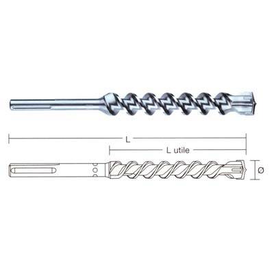 Foret SDS Max Makita - 18 X 540 Mm - 4 Arêtes, Pour Perçage Béton Et Maçonnerie