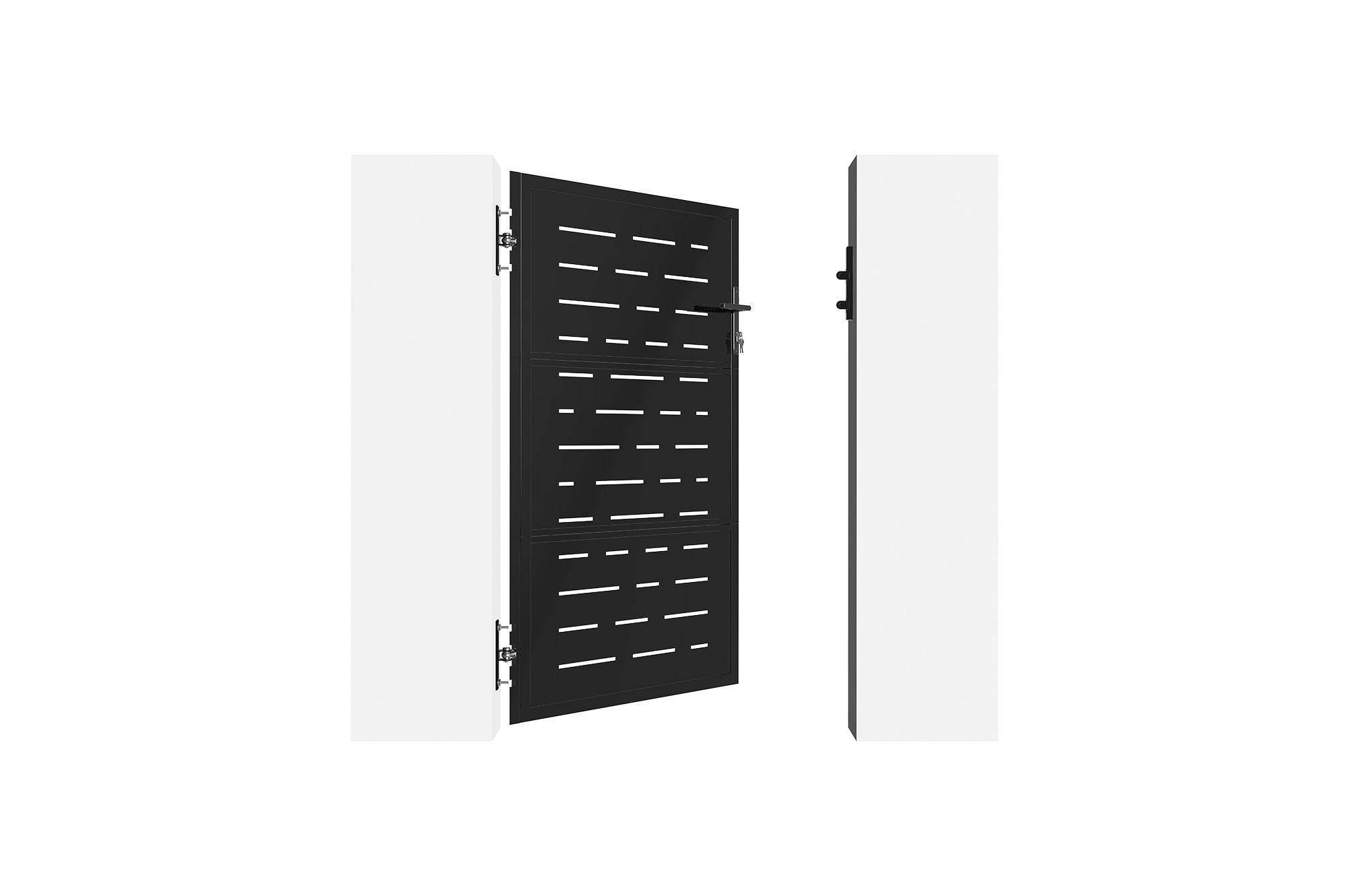 Portillon acier 1m NALI ARLBERG H.160cm Noir mat - 4