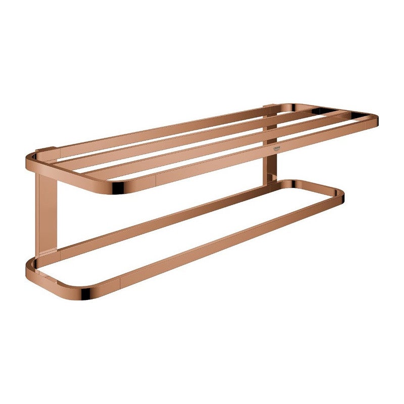 Suport prosop Grohe 41066DA0, Selection, pe perete, 600 mm, metal, lucios, cupru
