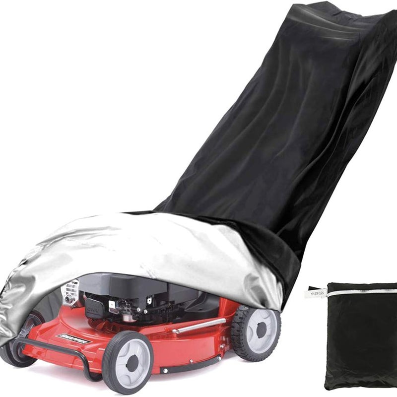 Wodoodporny i pyłoszczelny pokrowiec na kosiarkę wykonany z poliestru 210D ze ściągaczem i torbą do przechowywania (193 x 63,5 x 112 cm)