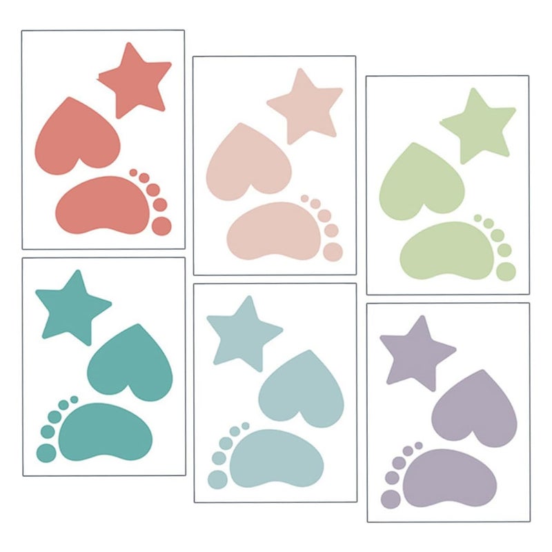 6 arkuszy naklejek na podłogę do łazienki, dekoracja morska, do sypialni, wanny, PCV