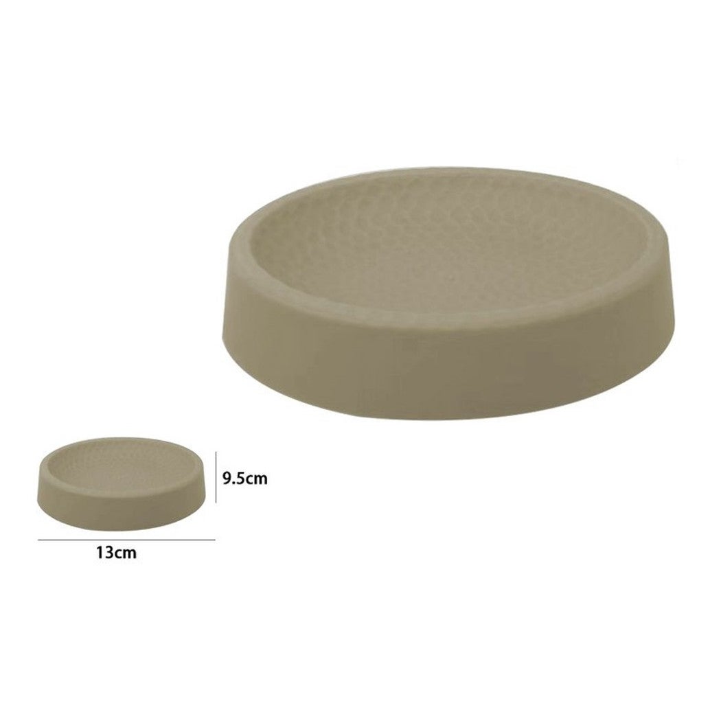 Trade Shop - Piattino Per Sapone Decorato Beige Portasaponetta Moderno Accessori Da Bagno 79180 - - 2