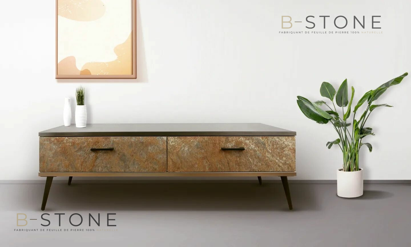 Feuille De Pierre 100% Naturelle B-Stone Everest 200 2400x1200mm - 2,88m2 - 4