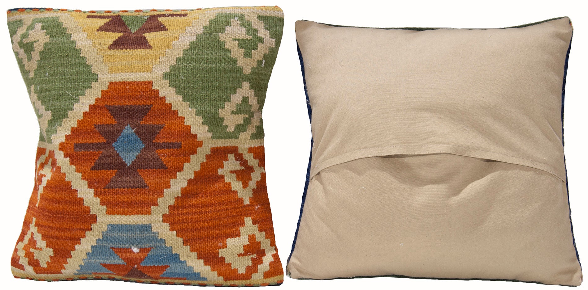 Oryginalna ręcznie robiona poduszka Kilim Square 40x40 cm