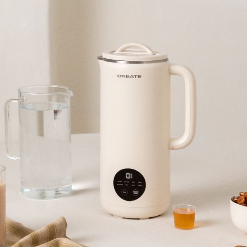 CREATE - VEGAN MILK MAKER STUDIO - Wielofunkcyjne urządzenie do sporządzania napojów roślinnych o pojemności 850 ml - Blanc cassé