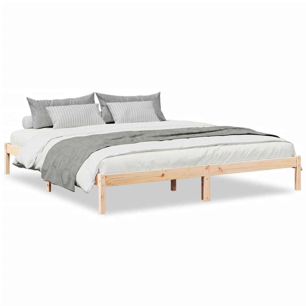 Łóżko Drewniane Rama Łóżka Sofa Brązowe Do Sypialni Pokoju 180x220 cm