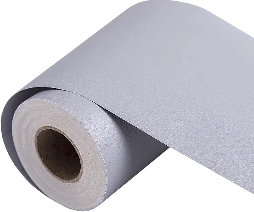Jasnoszare fryzy z tapetą 10 X 500 cm Listwa ścienna Samoprzylepna Okleina Ścienna Przylepna Listwa Przypodłogowa PCV