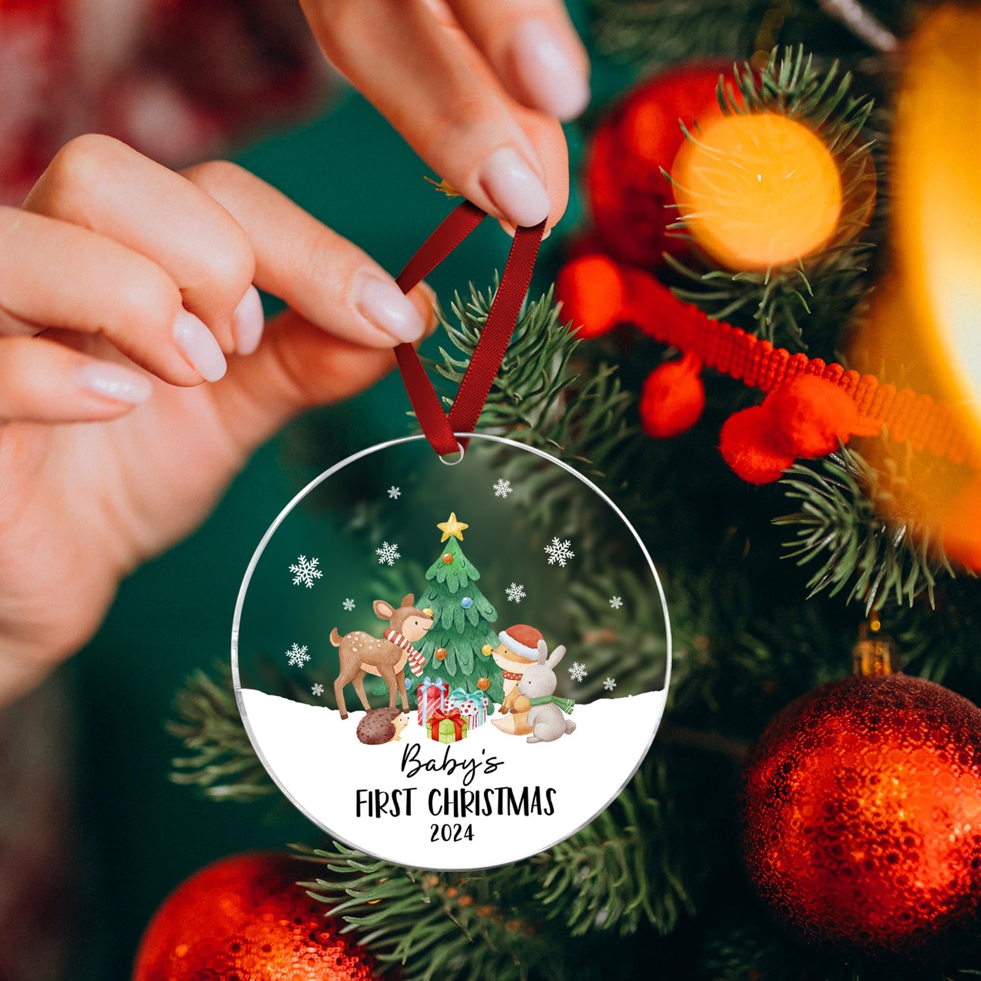 Decorazioni per l'albero di Natale per la casa Ciondolo decorativo in acrilico 8 cm - 8