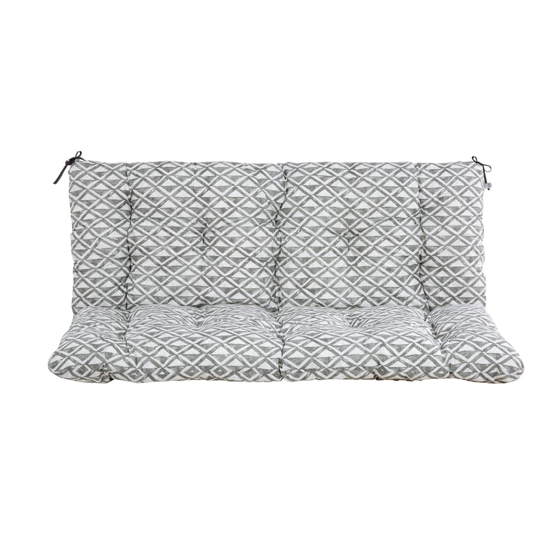 Poduszka na huśtawkę / ławkę Frigiliana 120 cm szara geometryczna Patio