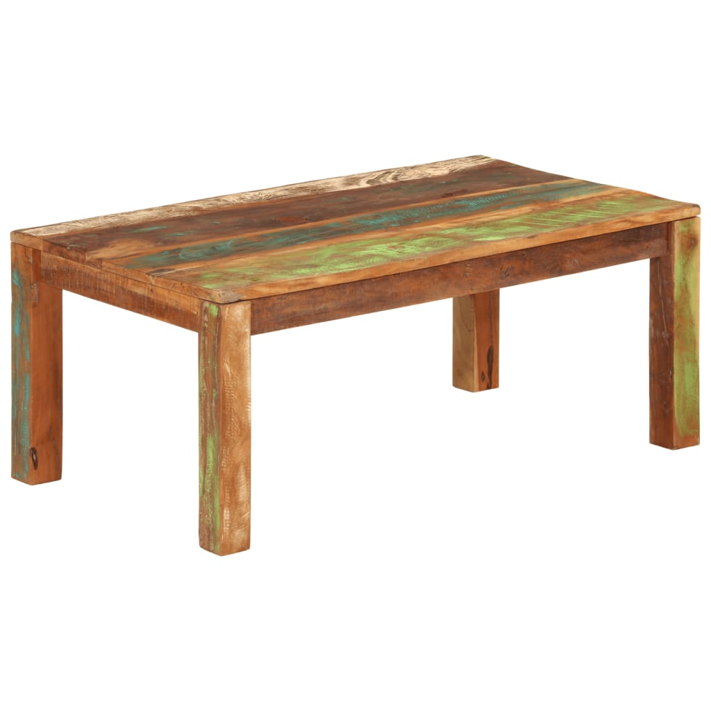 Table basse 100x55x40 bois de récupération massif - 8