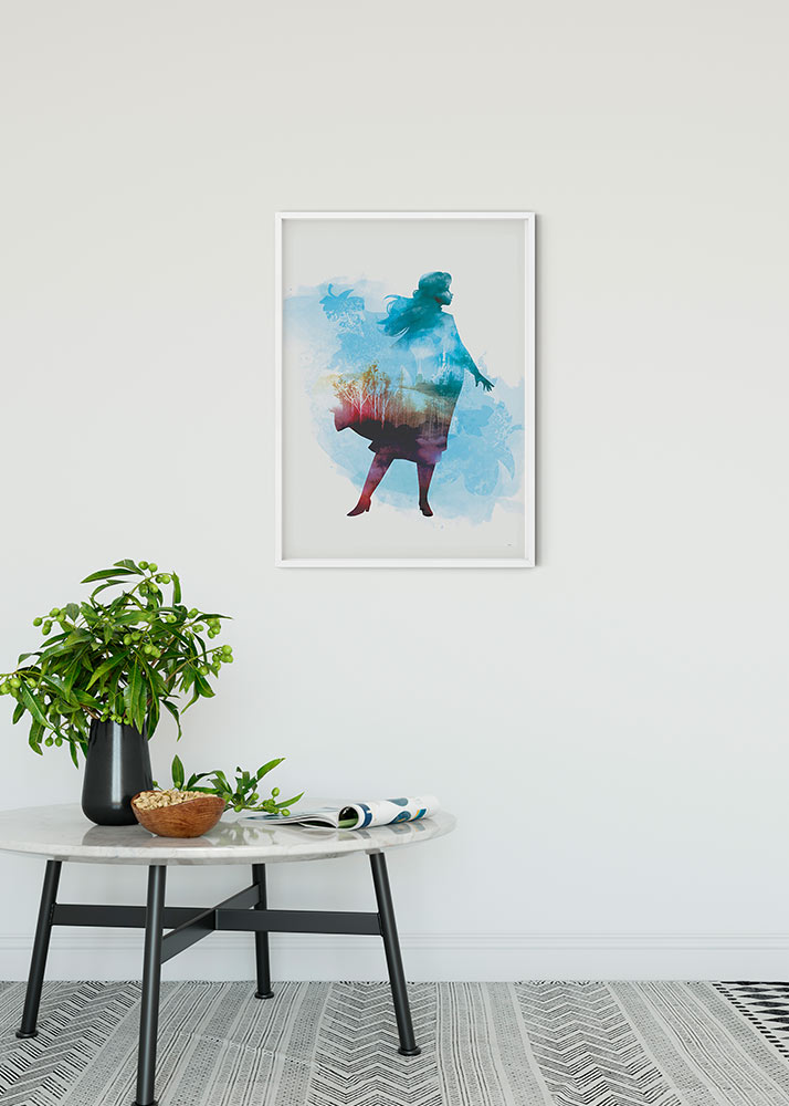 Cartel artístico de komar - disney frozen anna aquarell - talla: 50 x 70 cm