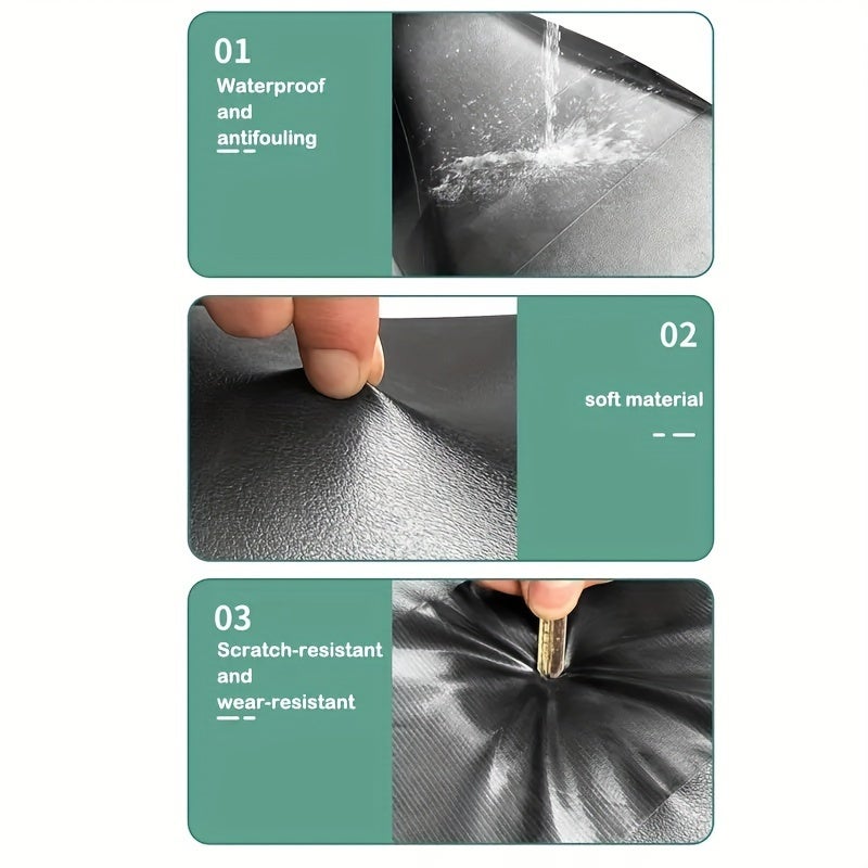 Ruban de réparation du cuir 1 pièce, autocollants de réparation du cuir pour meubles, canapé, siège de voiture, chaise de bureau, Kit, noir - 6