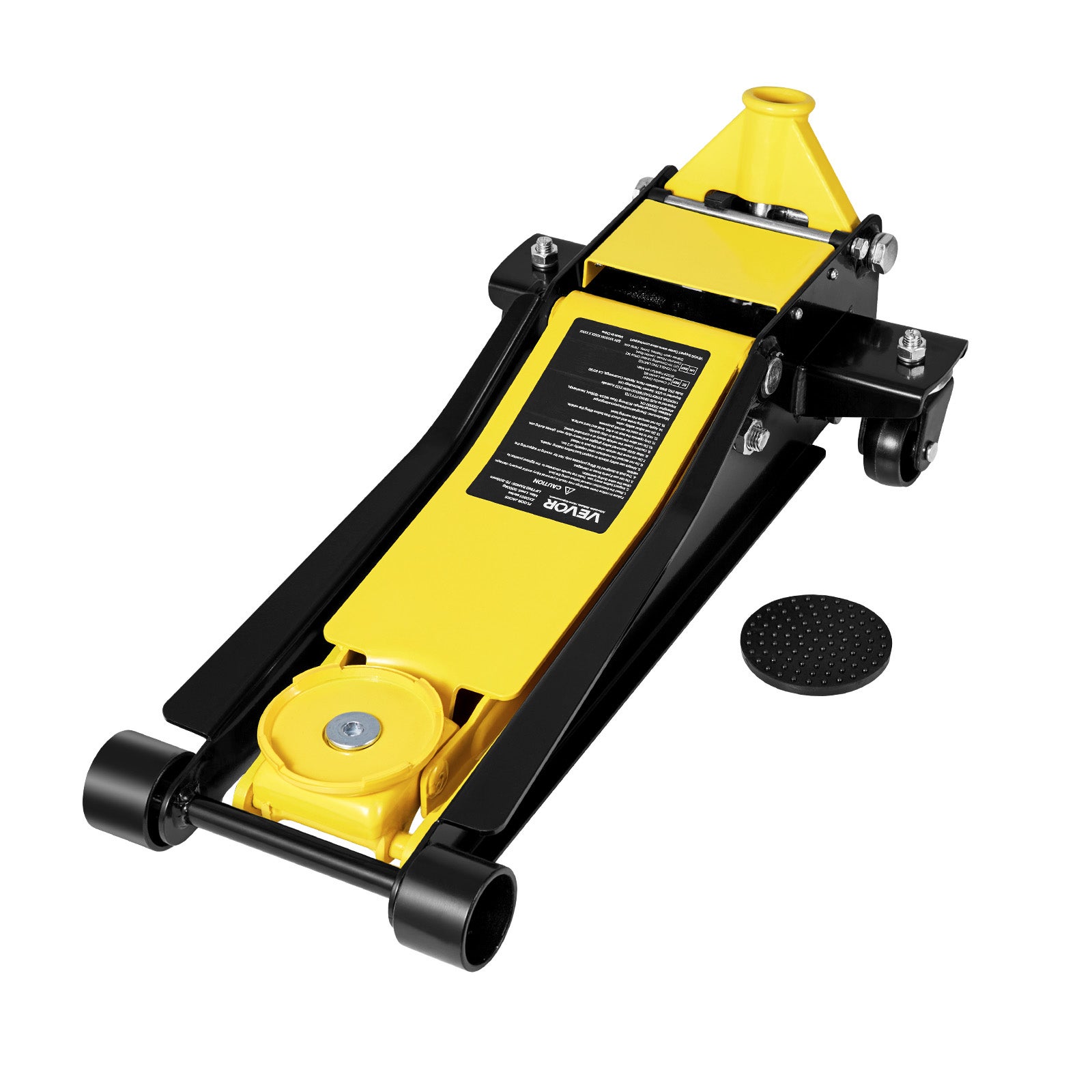 Macaco hidráulico VEVOR baixo perfil, capacidade 2 T, elevação de 7,5-50,5 cm, com bomba de elevação rápida pistão duplo, para elevação carros sedãs - 9