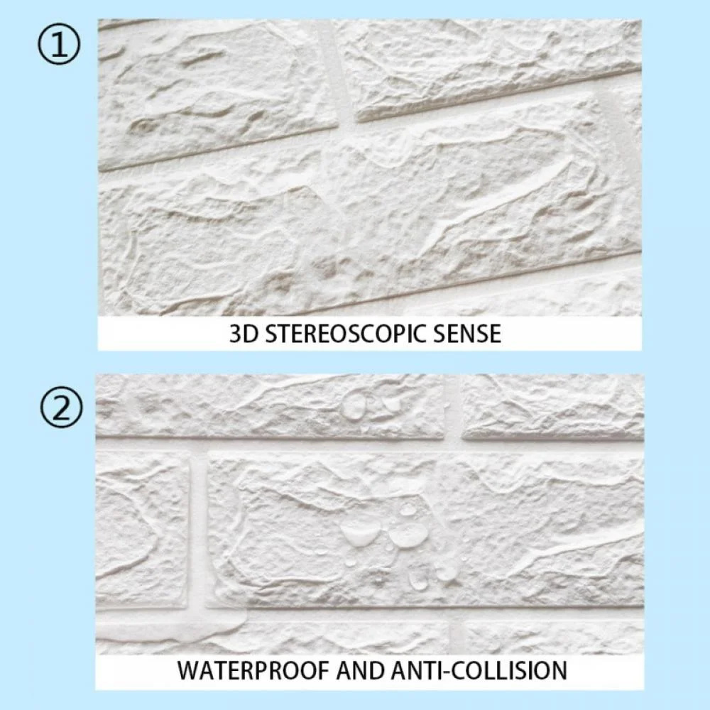 10 piezas de paneles de pared autoadhesivos 3D de 35x38 cm, papel pintado de pared DIY, adecuado para cocina, dormitorio, sala de estar, negro - 5