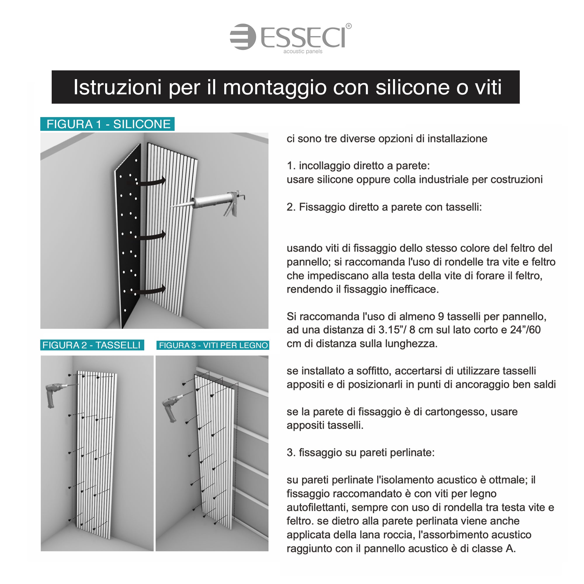Pannelli decorativo dogato fonoassorbente Esseci Noce Scuro 275x60 cm - 9