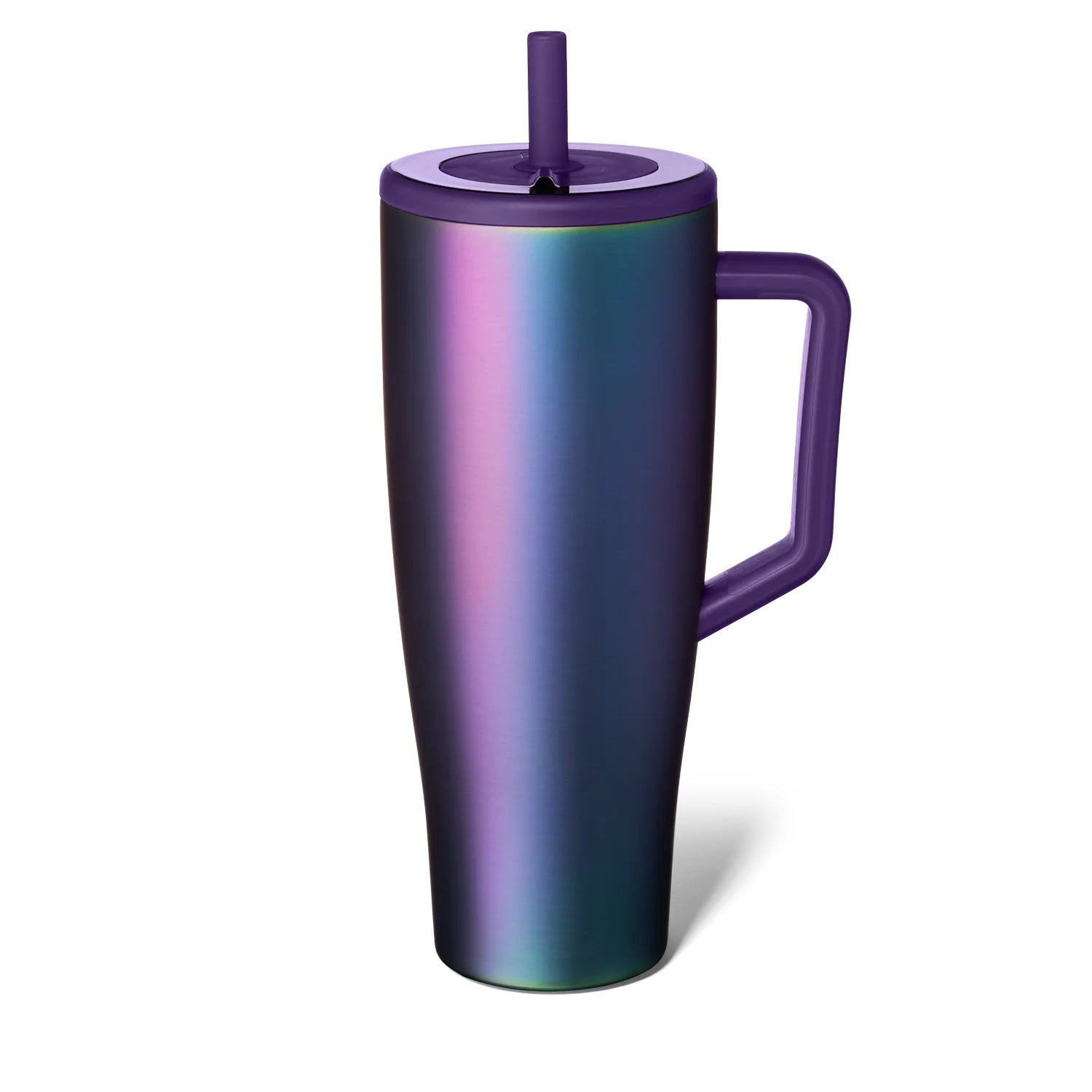 Taza isotérmica de 1200 ml con asa y pajita - taza isotérmica 100% a prueba de fugas con tapa y pajita softsip - acero inoxidable