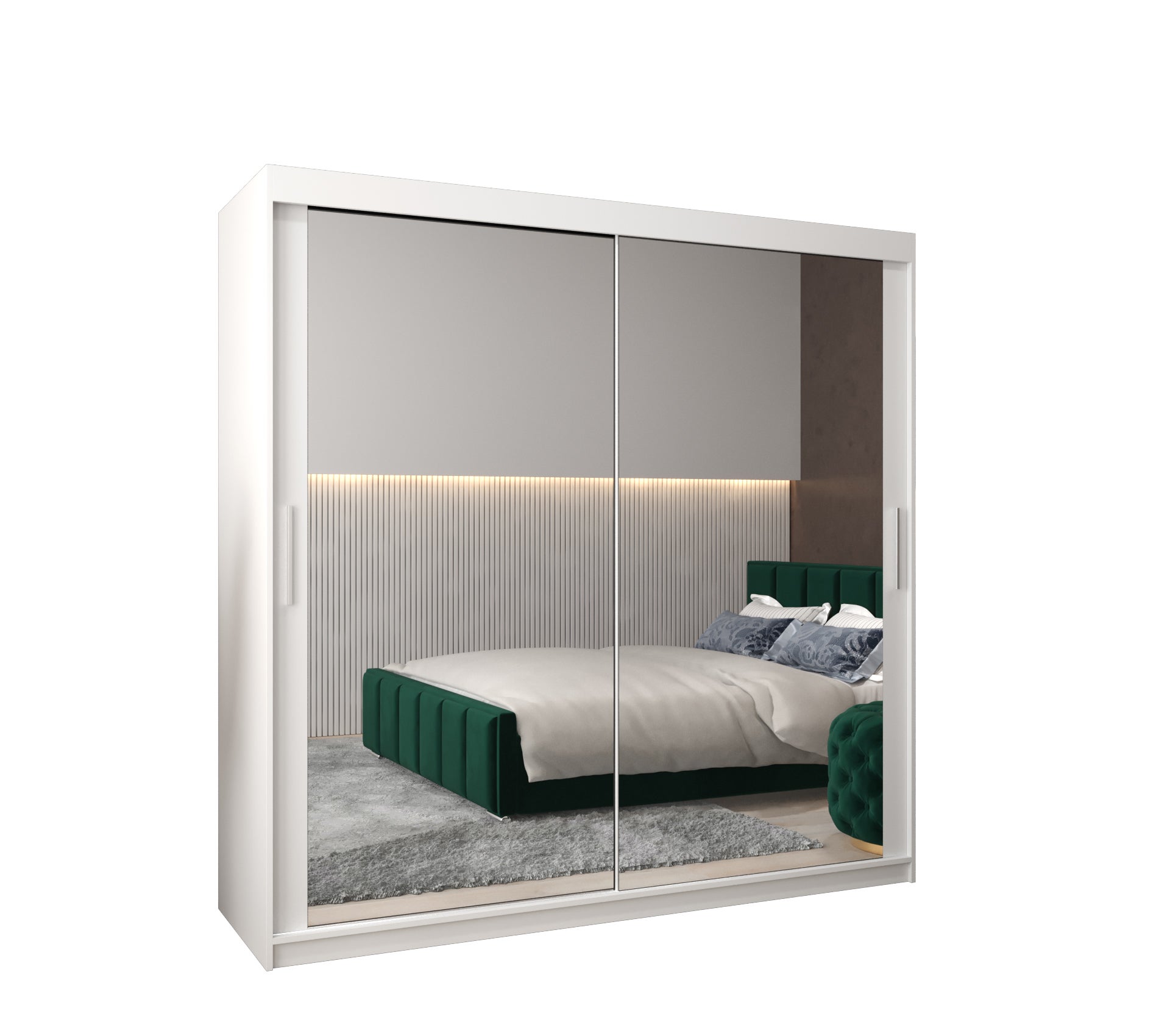 Szafa przesuwna garderoba TOKYO 3 200 x 62 x 200 cm Biały - Abiks Meble