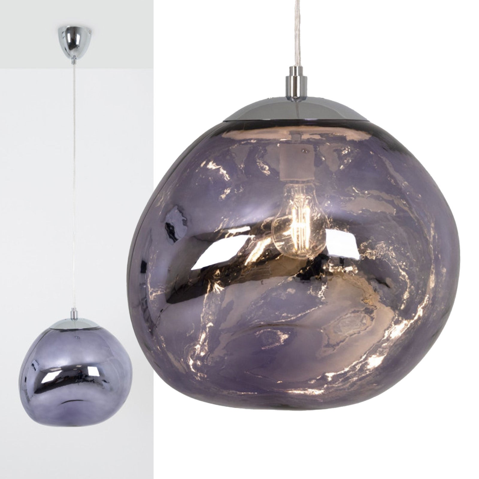 Lustre en métal doré à 4 branches abats jours en verre à feuillage doré