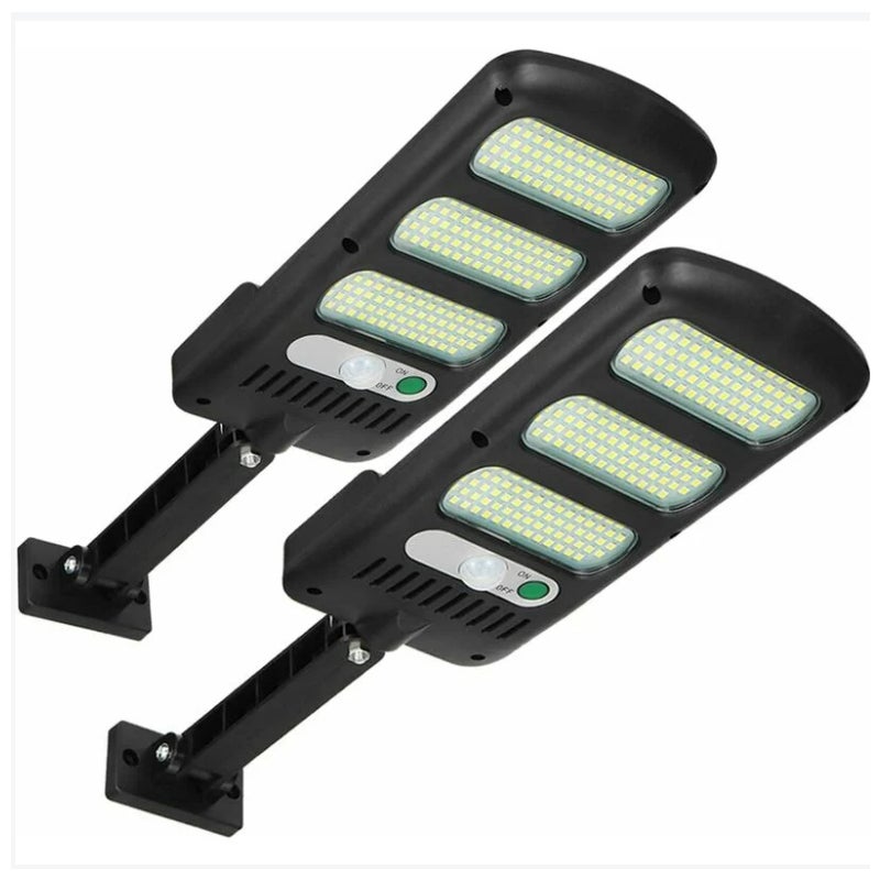 Zewnętrzne lampy solarne, zestaw 2 zewnętrznych lamp bezpieczeństwa z czujnikiem ruchu, wodoodporne lampy solarne z regulacją 180° do f