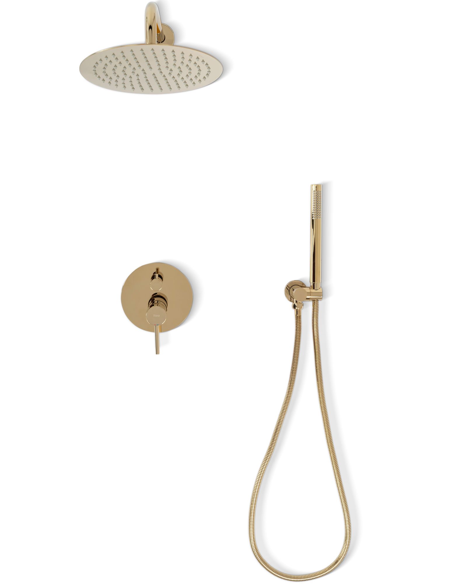 SET DOCCIA DA INCASSO REA LUNGO + BOX GOLD 36X16X36,5CM - 2