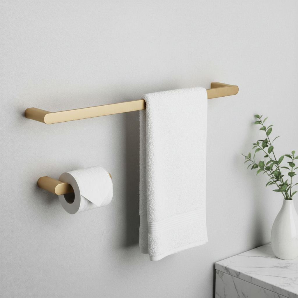 Zestaw akcesoriów łazienkowych Mati Złoty Szczotkowany 4 elementy - 6