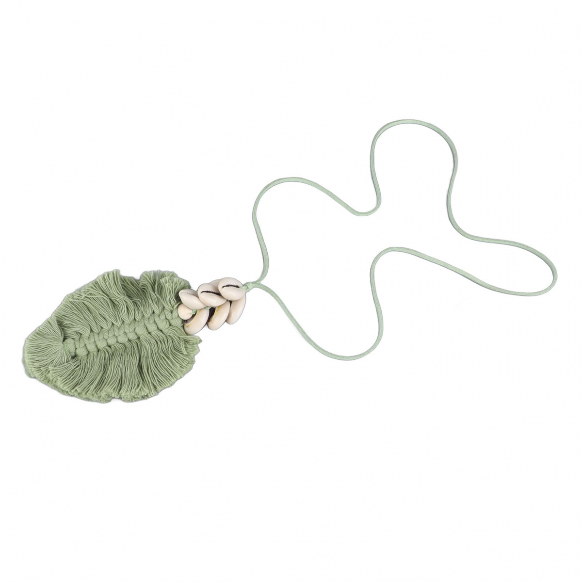 Colier cu efect de frunze, stil pastoral boem, colier casual, ciucure lung, colier lucrat manual