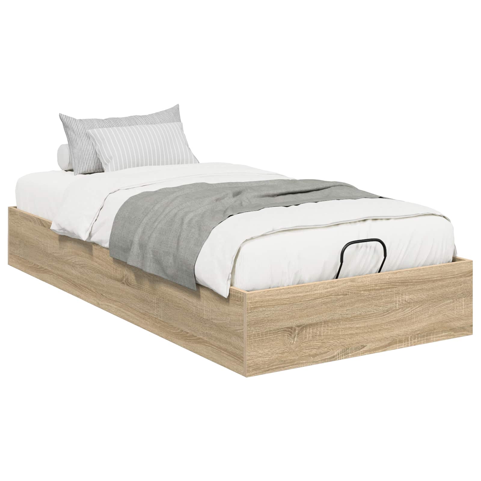 Cadre de lit ottoman chêne, pour la chambre, 75,5 × 190 cm - 3