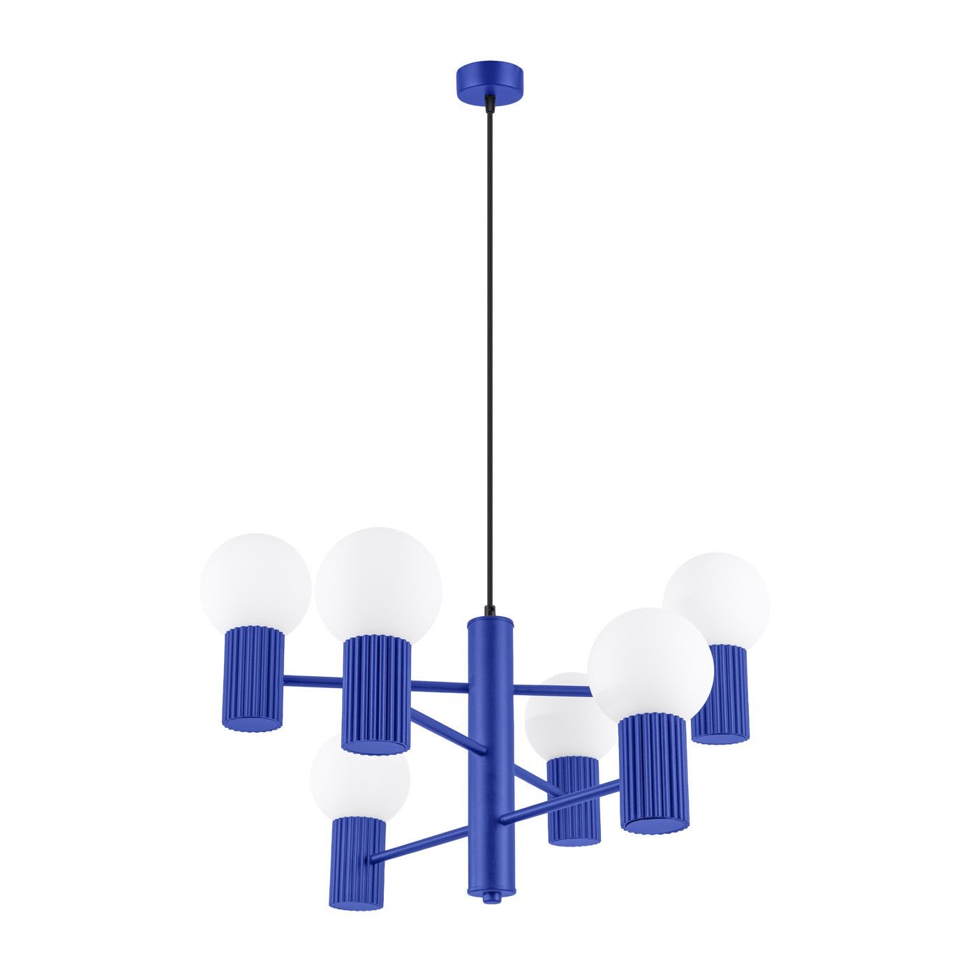 Lampa wisząca HALO ultramaryna 6 x G9 x 8W wym:230x64x64cm Sollux Lighting