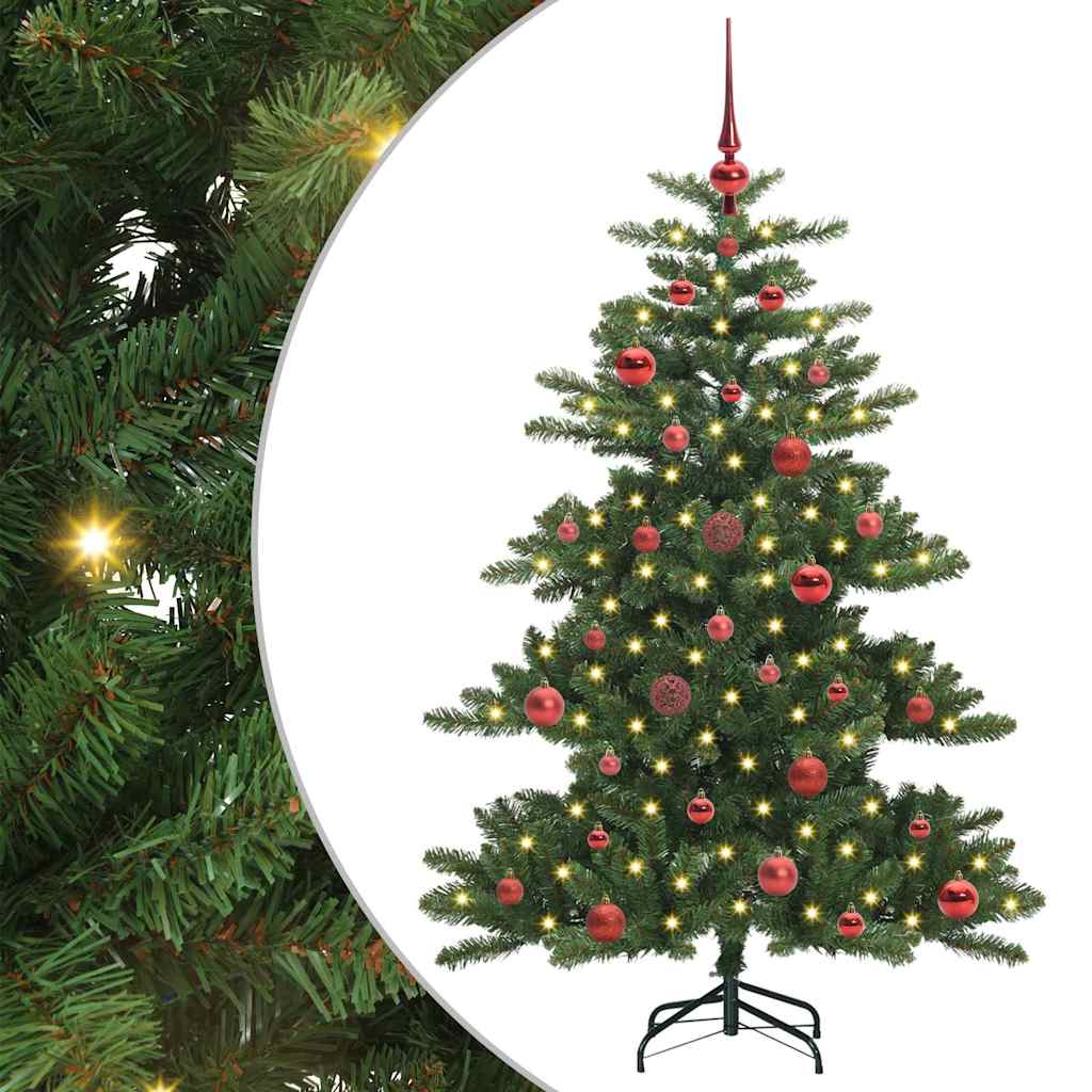 Sztuczna choinka z zawiasami z 150 diodami LED 150 cm PVC
