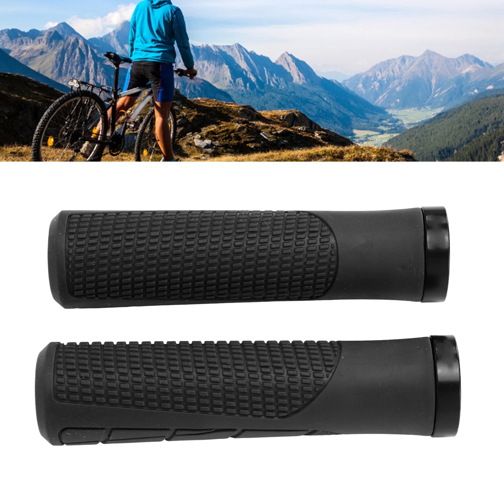 2 Paires De Poignées De Vélo En Caoutchouc – Antidérapantes – Noires – Pour BMX