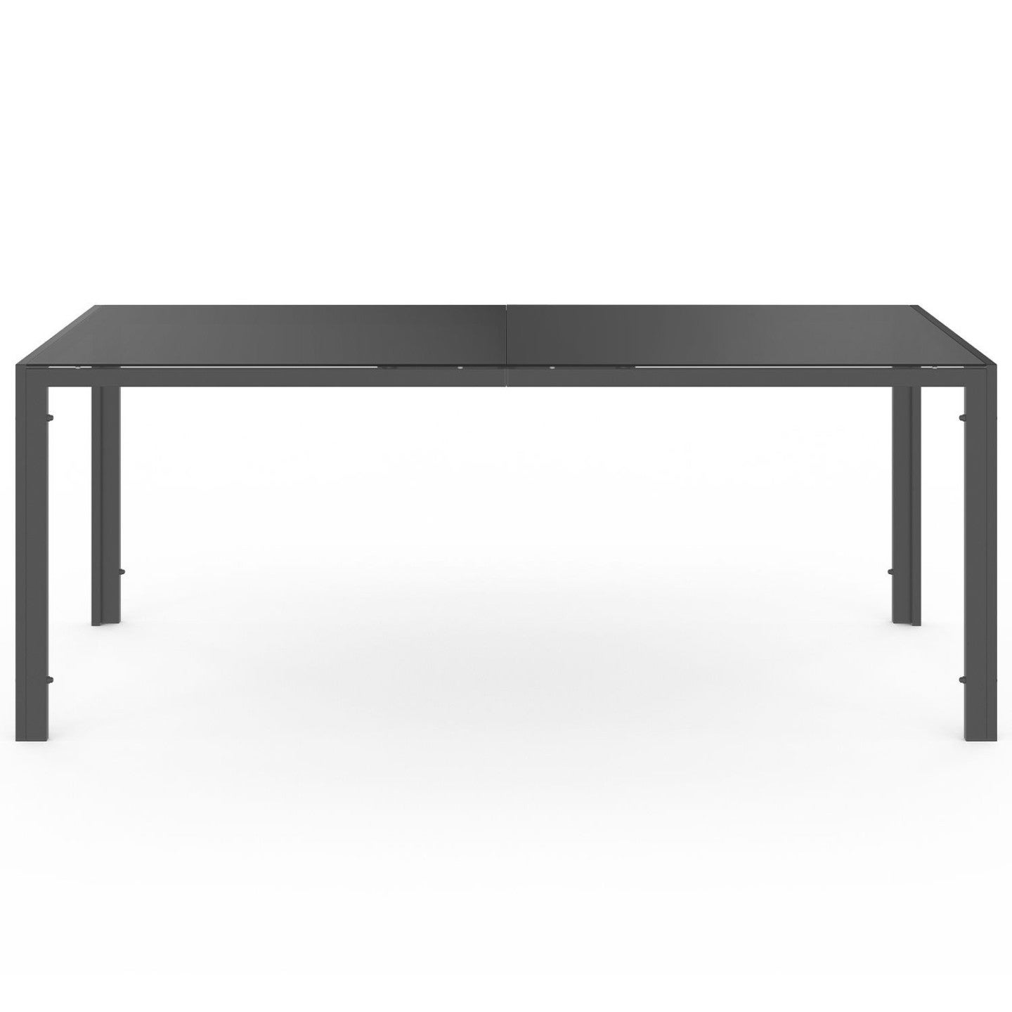 Salon de jardin THELMA table 190 CM et 8 chaises empilables gris anthracite - 3