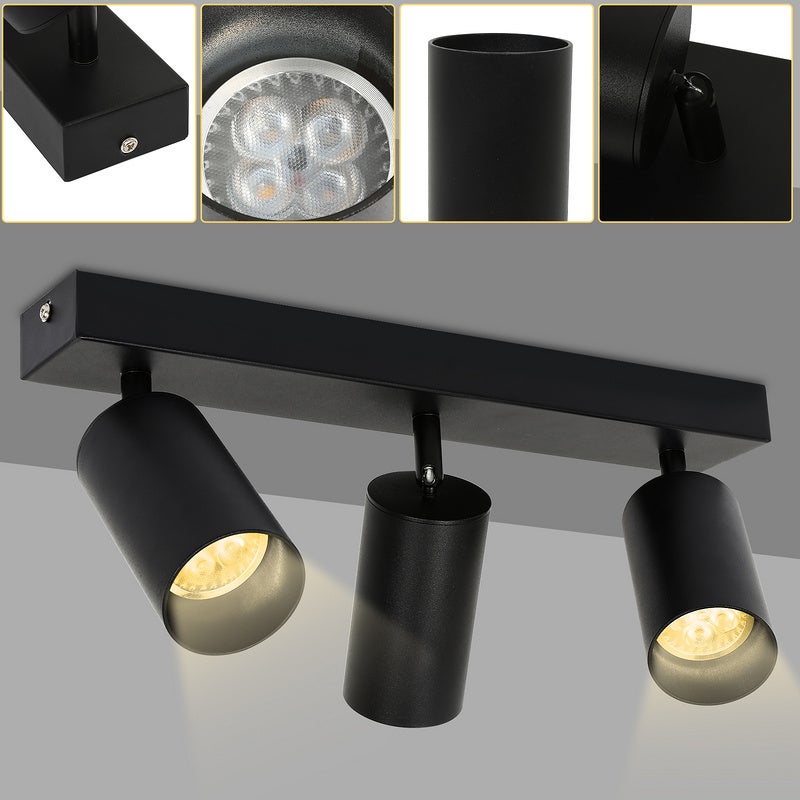 Plafoniera LED moderno Huerta, argento 31x cm, luce naturale EGLO