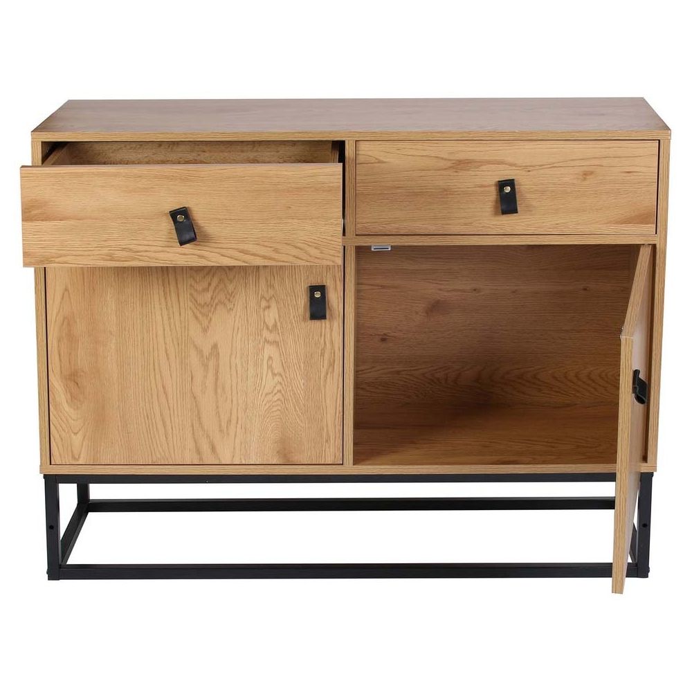 Buffet - Home Deco Factory - Abbott - Bois Et Métal - Marron Et Noir - 8