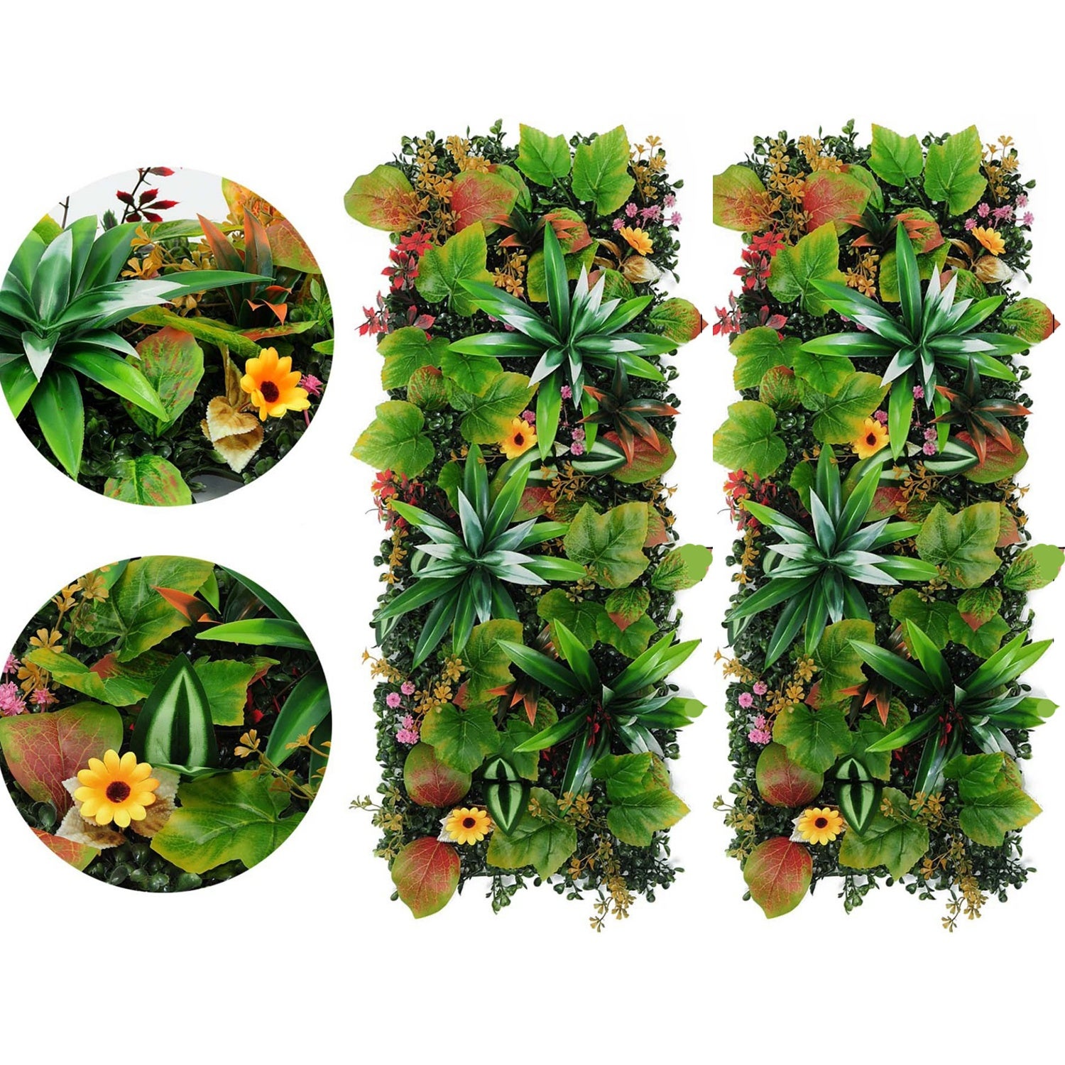 2pcs haie artificielle, imitation de plantes décoration murale, anti ...