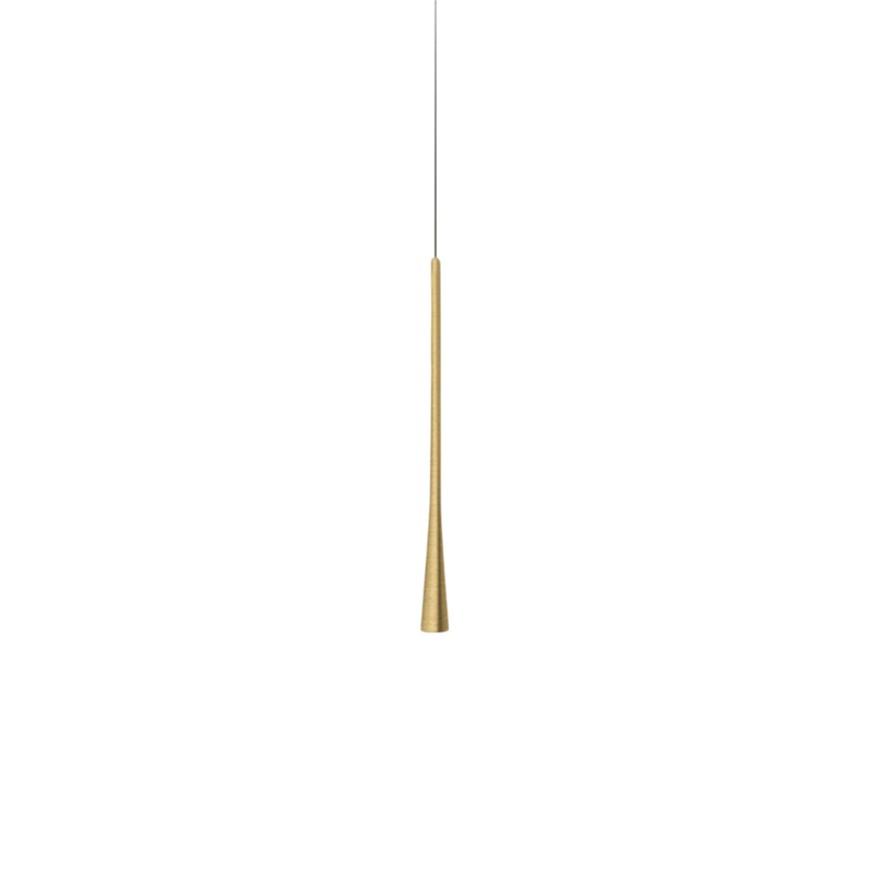 Dafne - lampa wisząca LED 7W 3000K IP20 w kolorze złotym - minimalistyczna lampa sufitowa LED z aluminium - zasilacz w zestawie - maks. długość 145 cm