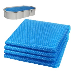 Bâche Solaire Piscine 450 X 220 Cm Noir Et Bleu - Chauffe L'Eau Économiquement