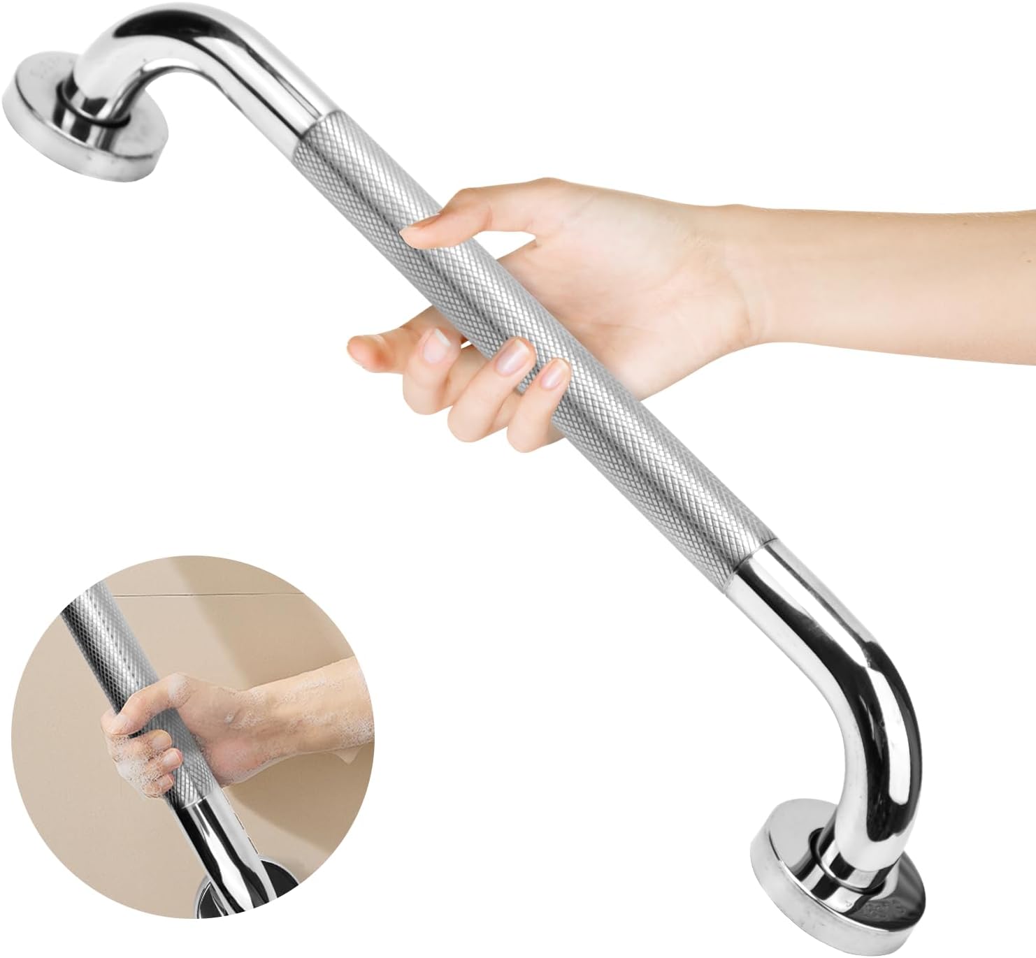 Poręcz łazienkowa ze stali nierdzewnej, poręcz antypoślizgowa dla osób starszych, poręcz do wanny, poręcz schodowa, 40 cm